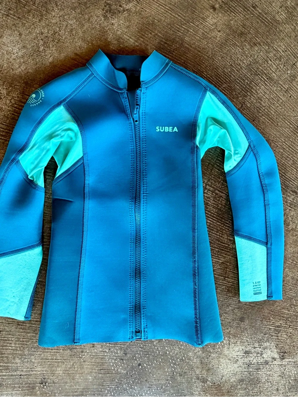 Kids Size 6 Blue Aqua Neoprene Lightweight Wetsuit Set